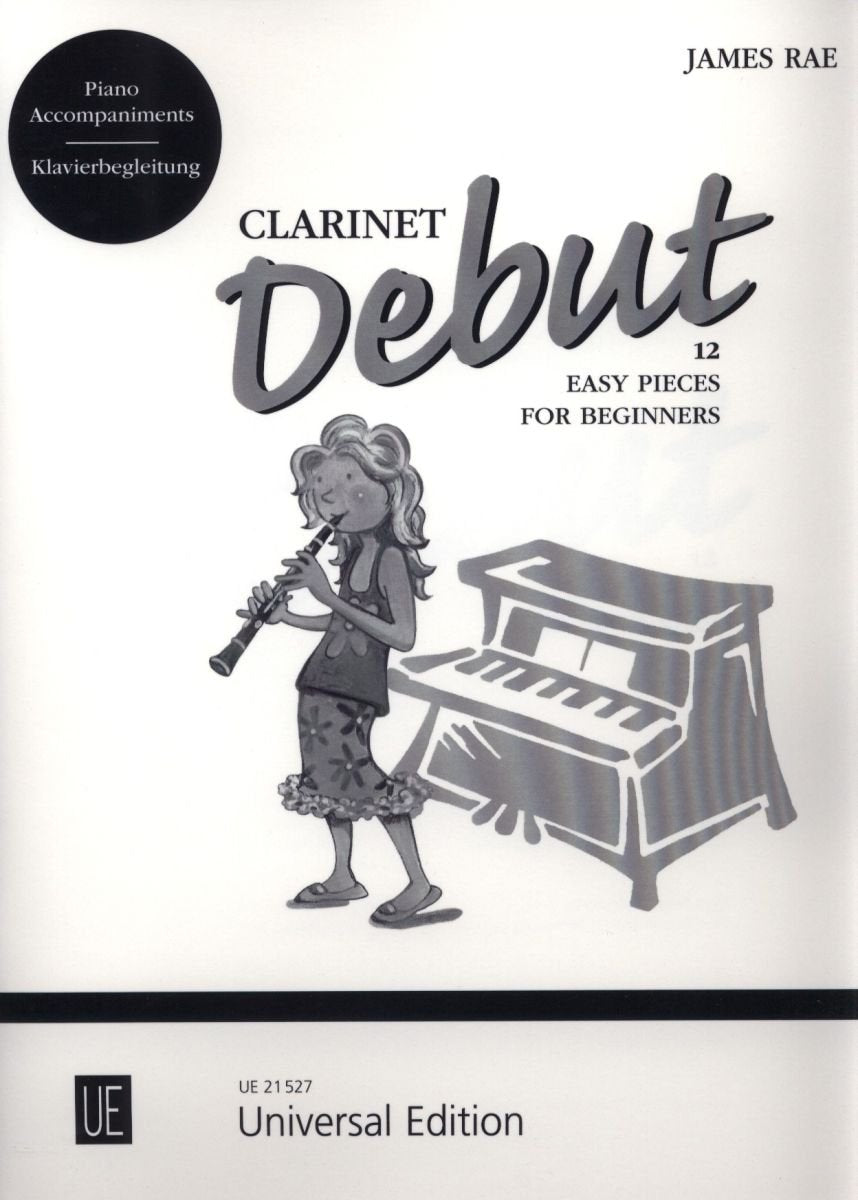 "Clarinet Debut" Klavierbegleitung, zwölf leichte Stücke für Klarinette und Klavier von James Rae Books
