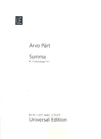 Summa für Posaunenquartett Sheet Music