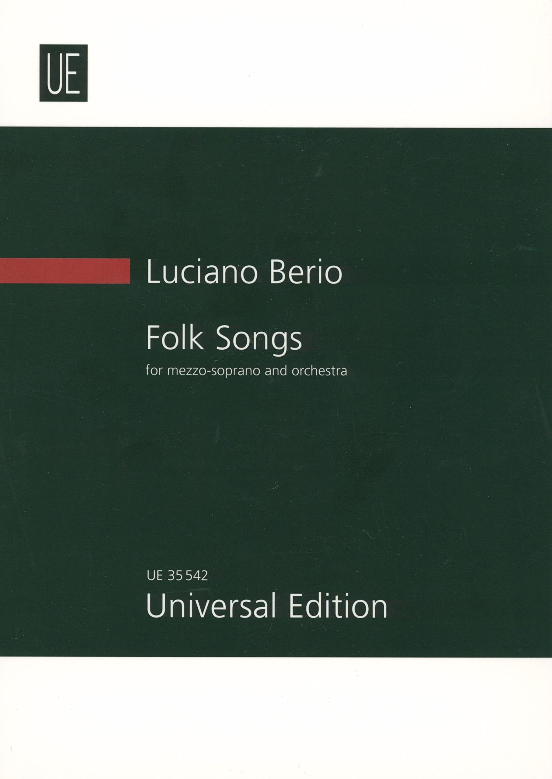Folk Songs für Mezzosopran und Orchester: Mezzosopran und Orchester. Studienpartitur. (Neue Studienpartituren-Reihe) Sheet Music