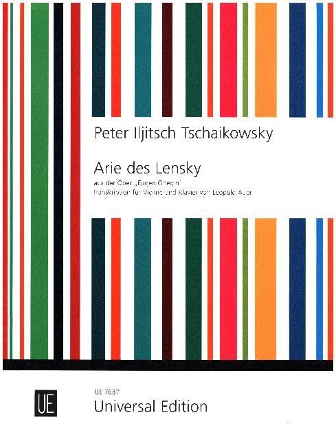 Arie des Lensky aus der Oper "Eugen Onegin" für Violine und Klavier: Transkription Sheet Music
