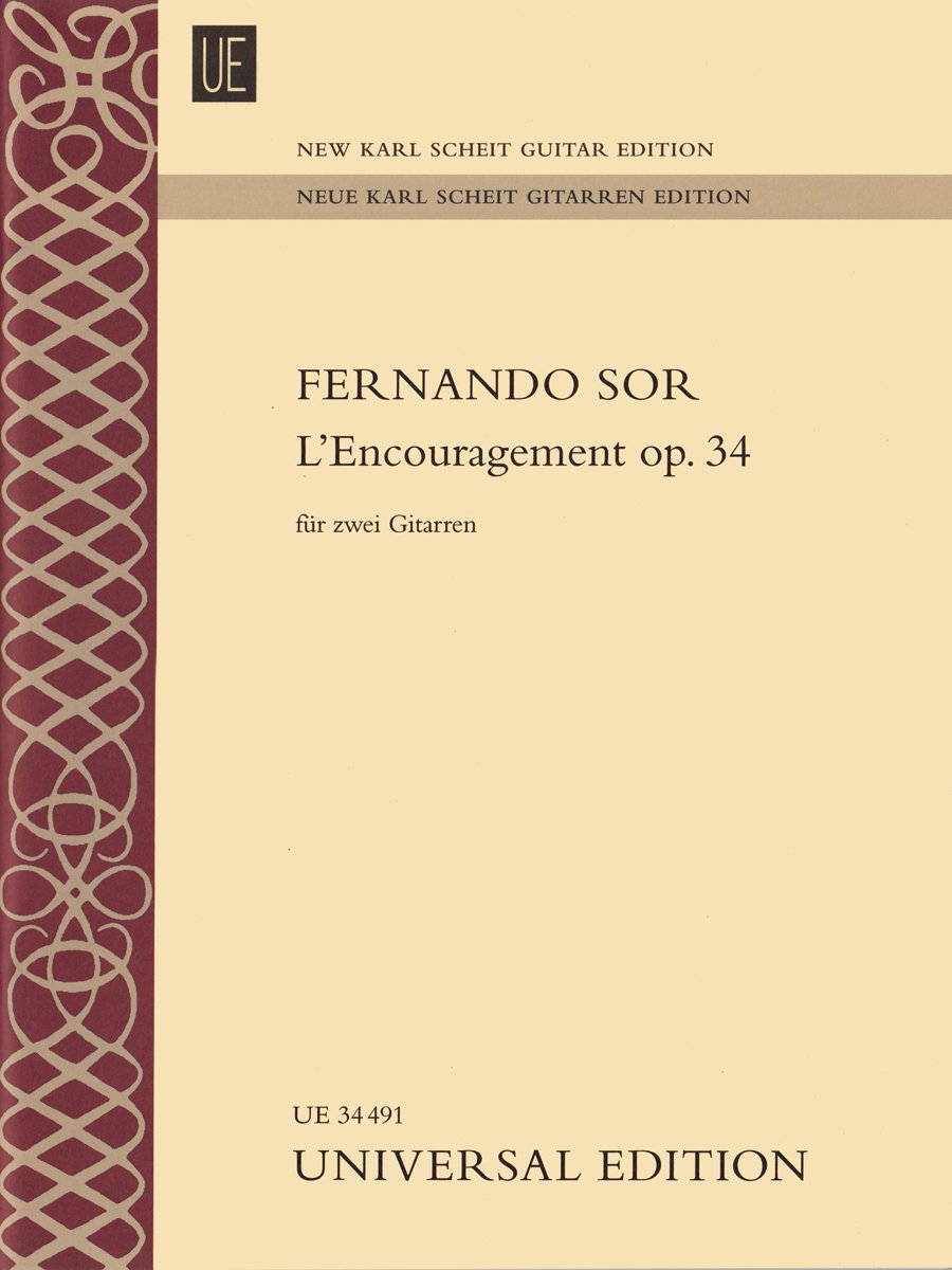 L'Encouragement op. 34 für 2 Gitarren: op. 34. 2 Gitarren. Partitur und Stimmen. (Neue Karl Scheit Gitarren Edition) Sheet Music