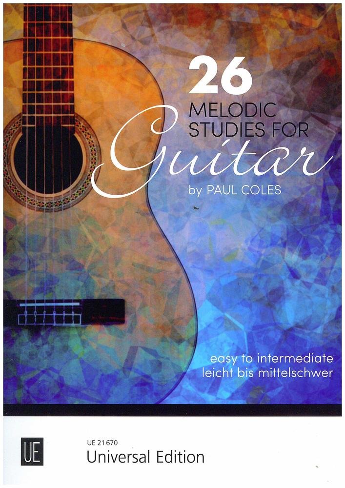 26 Melodic Studies: Leichte bis mittelschwere Etüden. Gitarre. Partitur. Sheet Music