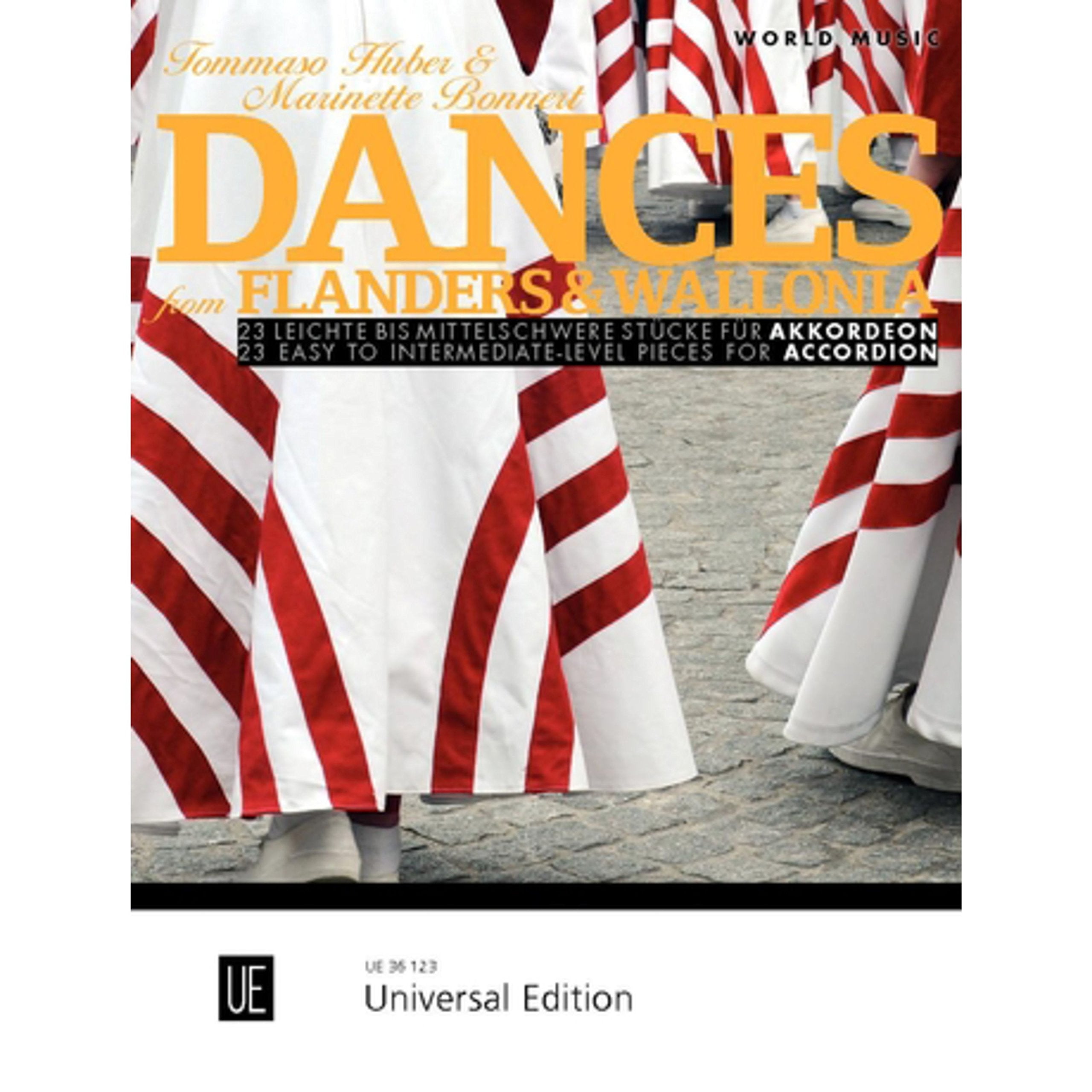 Dances from Flanders & Wallonia: 23 leichte bis mittelschwere Stücke für Akkordeon. 23 easy to intermediate-level pieces for accordion.: 23 leichte ... Hand nach internationalem Standard (M2). Sheet Music