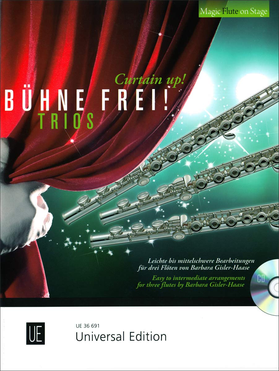 Bühne frei - Trios: 6 leichte bis mittelschwere Bearbeitungen. 3 Flöten mit CD. Partitur und Stimmen.. Das Triobuch zur Flötenschule "Die neue Magic Flute" Band 2. Sheet Music