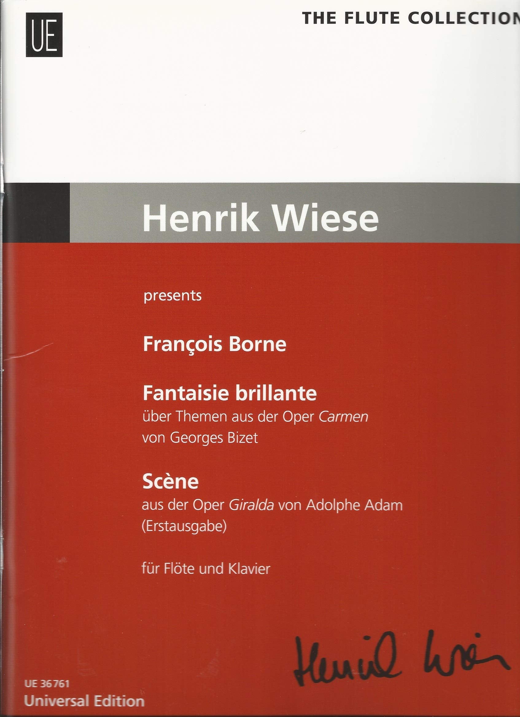 Fantaisie brillante sur l'opéra "Carmen" - Scène aus der Oper "Giralda" von Adolphe Adam: Henrik Wiese presents. Flöte und Klavier. Partitur.. ... Award" 2017 (The Flute Collection, Band 11) Sheet Music