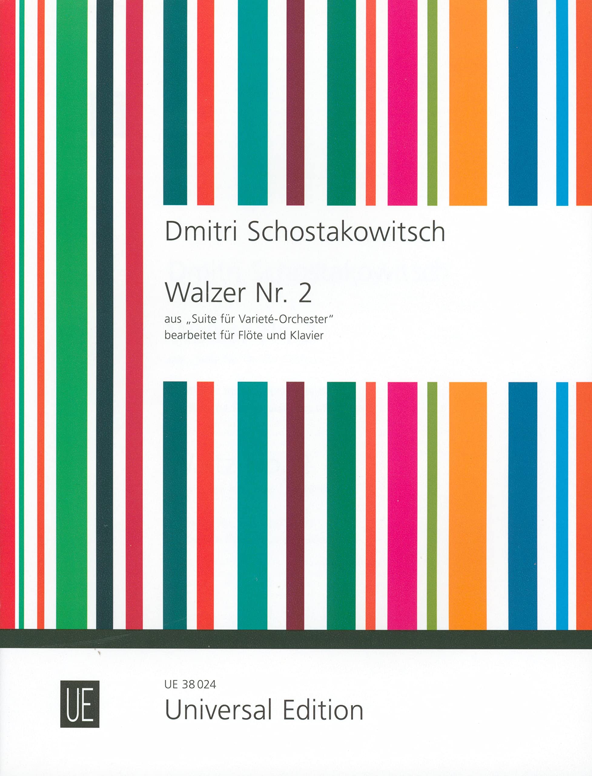 Walzer Nr. 2 aus "Suite für Varieté-Orchester": für Flöte und Klavier. Sheet Music