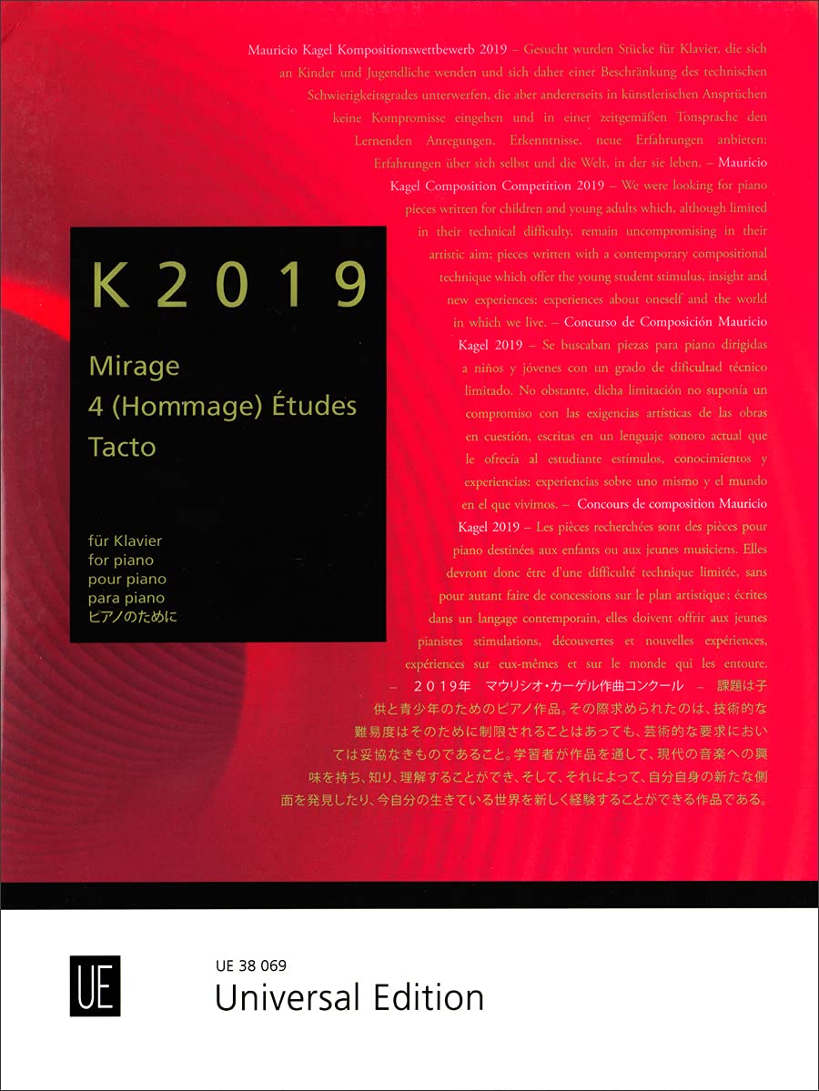K2019: Mauricio Kagel Kompositionswettbewerb 2019. Klavier. Partitur. (K + year) Sheet Music