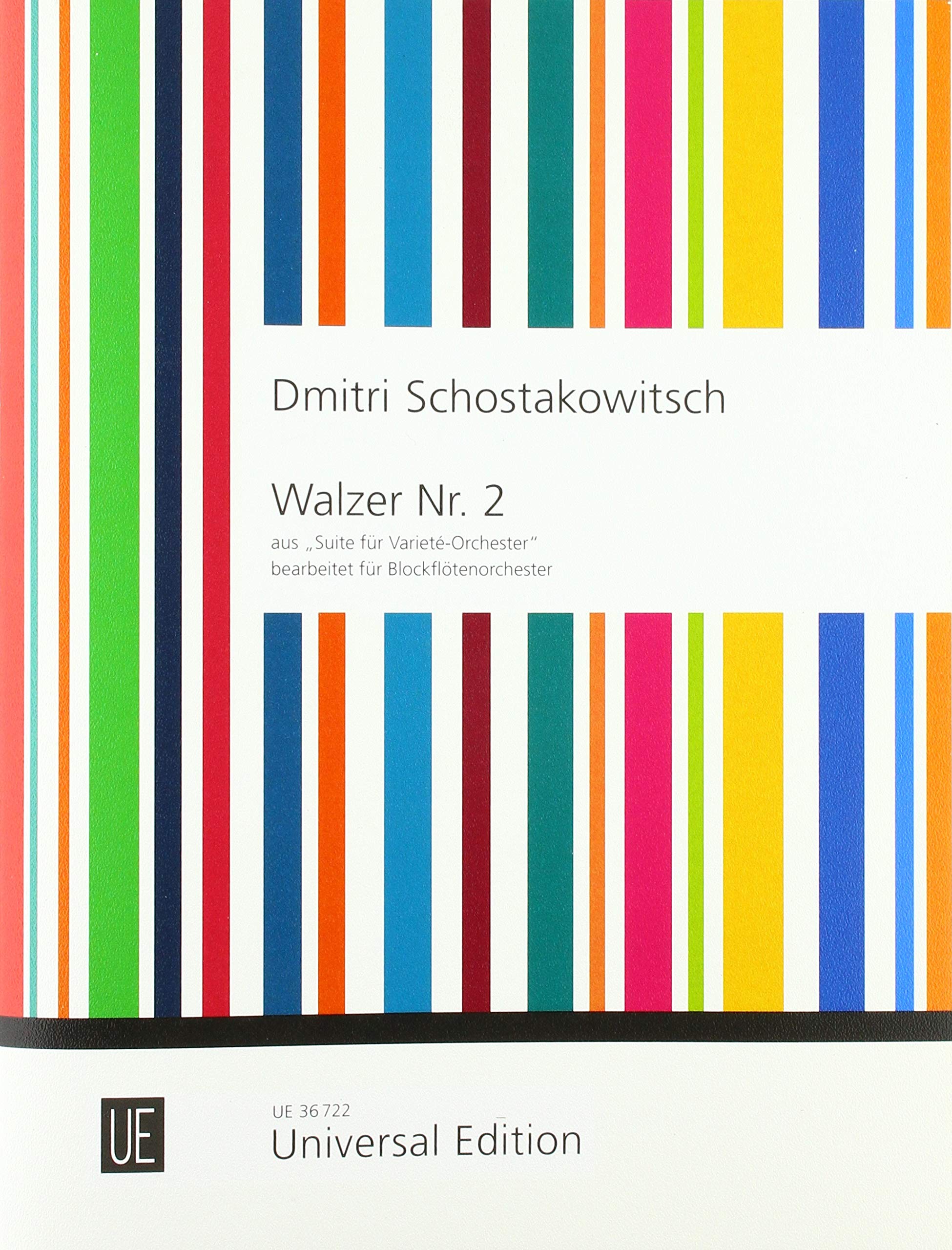Walzer Nr. 2 aus "Suite für Varieté-Orchester": Blockflötenorchester. Partitur. Sheet Music