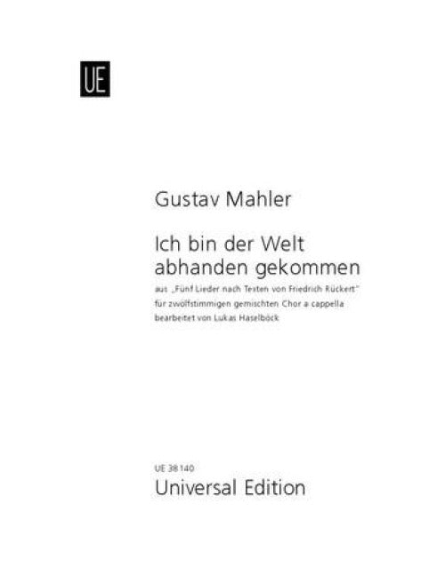 Ich bin der Welt abhanden gekommen (Chorpartitur) Books