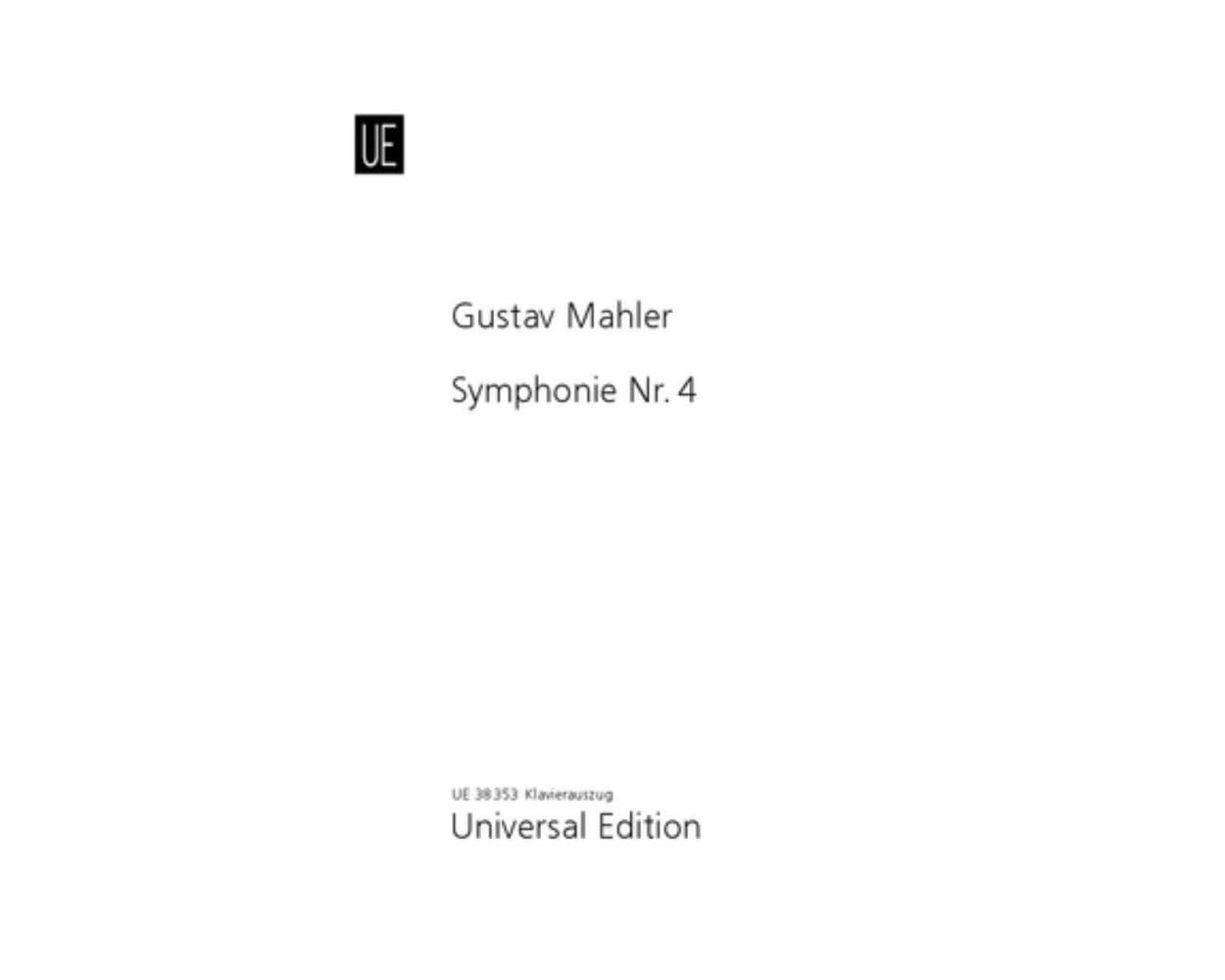 Symphonie Nr. 4: Sopran und großes Orchester. Klavierauszug. Sheet Music