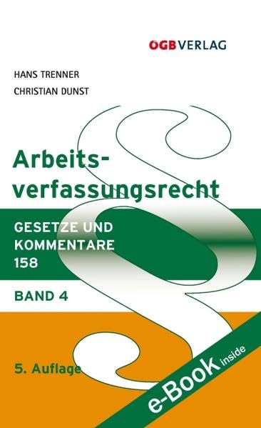 Arbeitsverfassungsrecht Band 4 (Gesetze und Kommentare) Law