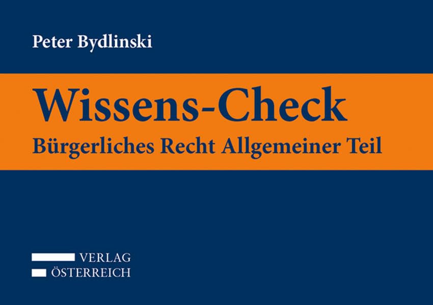 Wissens-Check. Bürgerliches Recht: Allgemeiner Teil Law