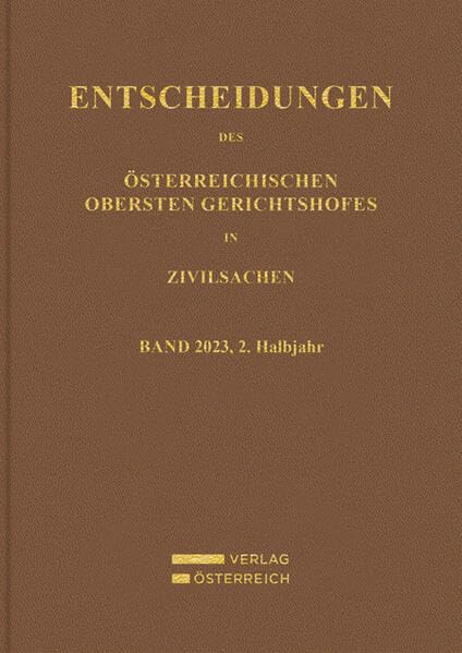 Entscheidungen des Obersten Gerichtshofes in Zivilsachen Law