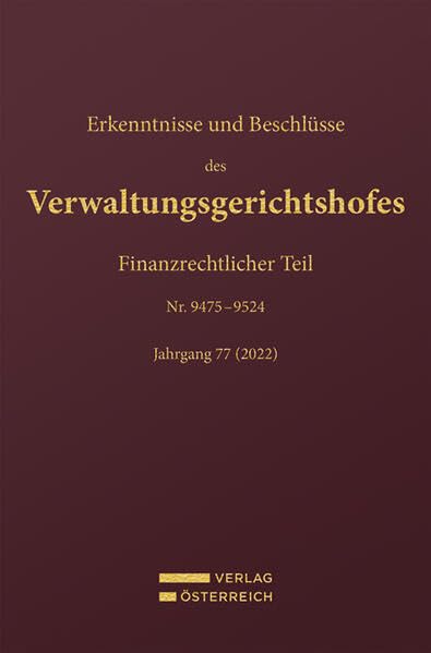 Erkenntnisse und Beschlüsse des Verwaltungsgerichtshofes Law