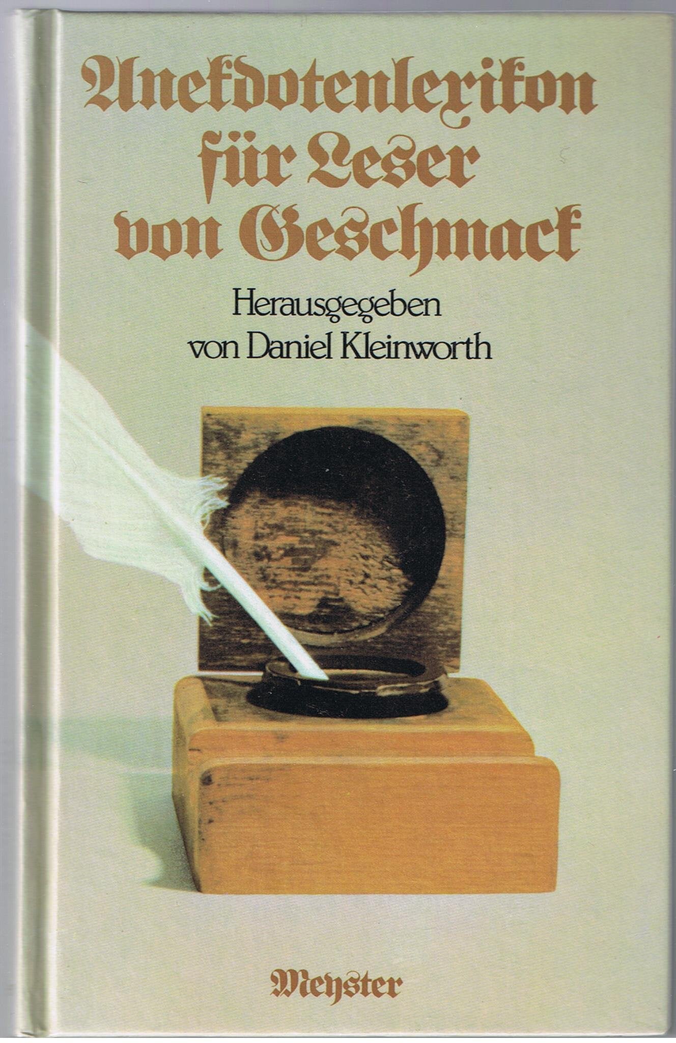 Anekdotenlexikon für Leser von Geschmack Books