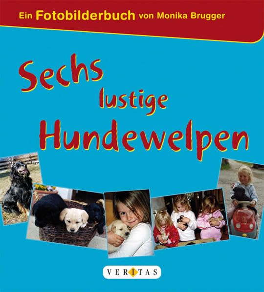 Sechs lustige Hundewelpen: Ein Fotobilderbuch Children's books