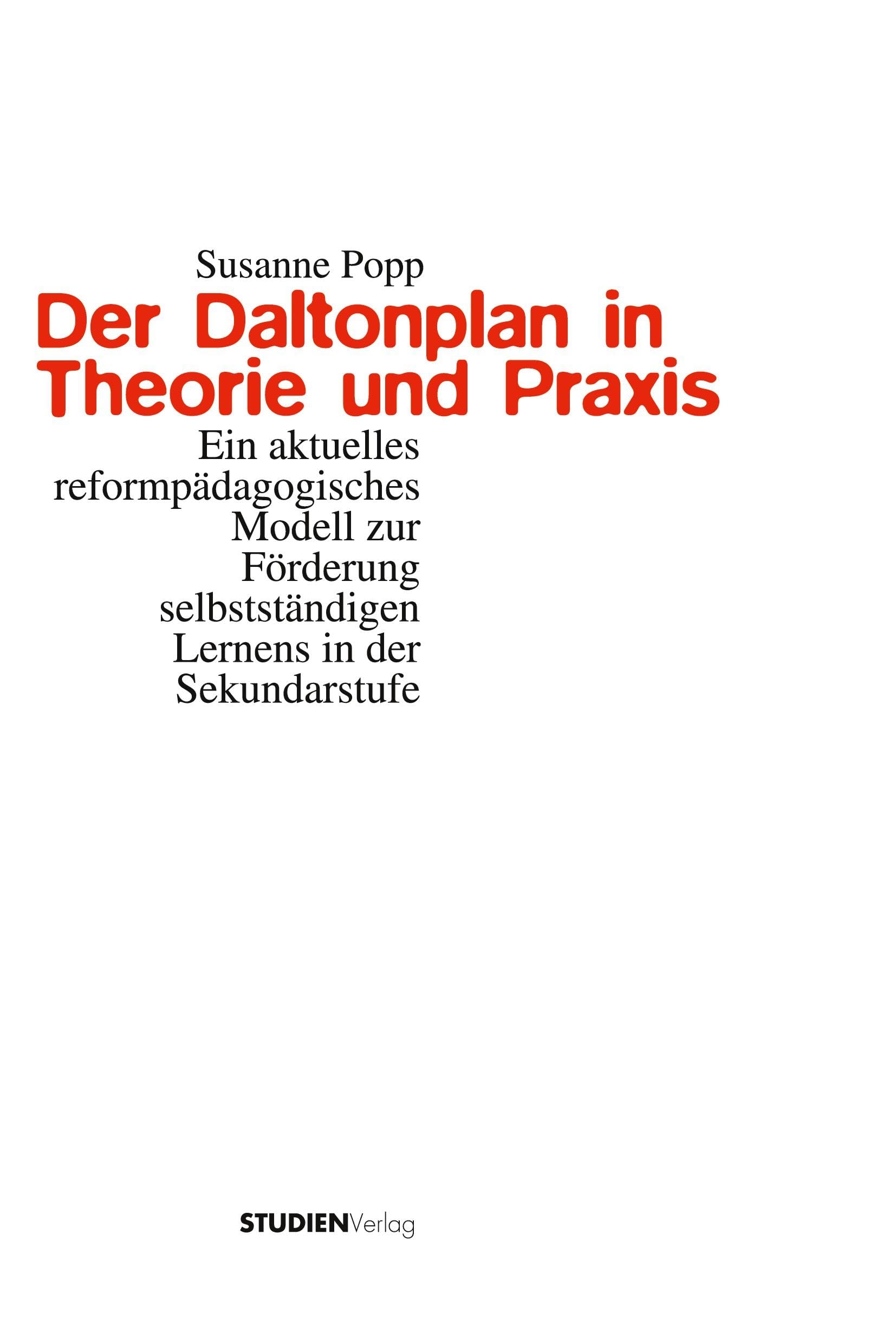 Der Daltonplan in Theorie und Praxis Books