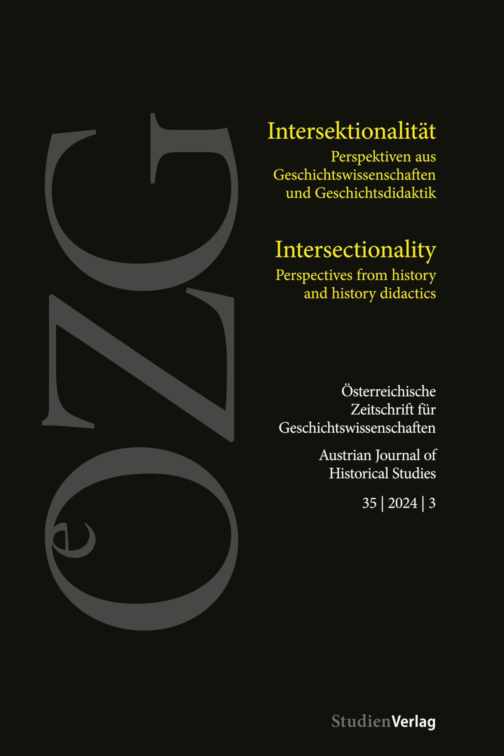 Österreichische Zeitschrift für Geschichtswissenschaften 35/3/2024 Politics & History