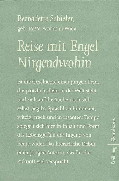Reise mit Engel. Nirgendwohin: Erzählung (Skarabäus) Historical Fiction