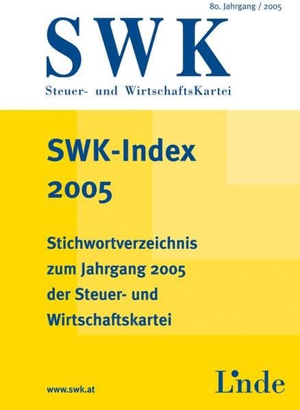 SWK-Index 2005: Stichwortverzeichnis zum Jahrgang 2005 book