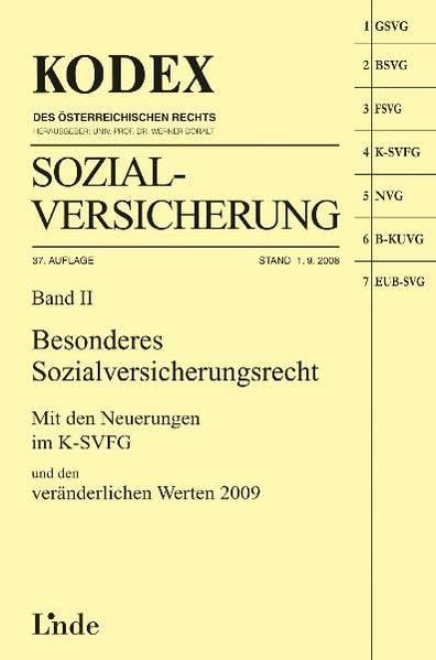KODEX Sozialversicherung Band II: Besonderes Sozialversicherungsrecht Law