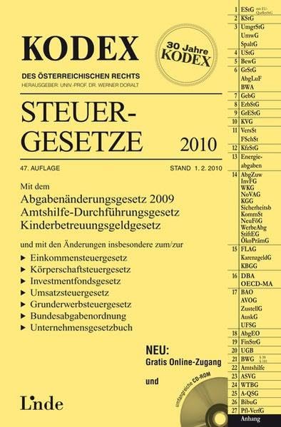 KODEX Steuergesetze (Kodex des Österreichischen Rechts) Law