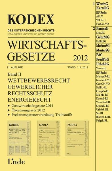 KODEX Wirtschaftsgesetze Band II (Kodex des Österreichischen Rechts) Law