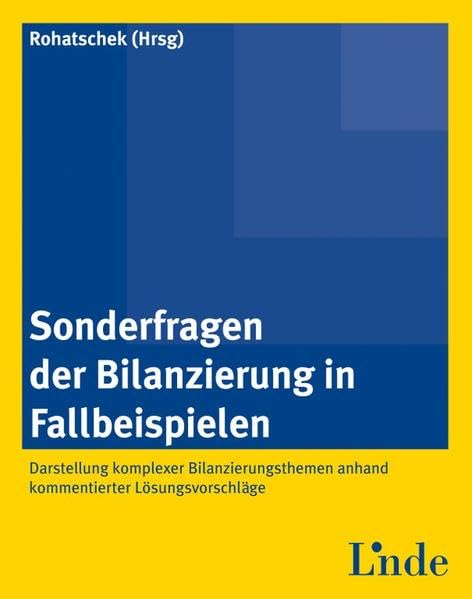 Product Image: Sonderfragen der Bilanzierung in Fallbeispielen