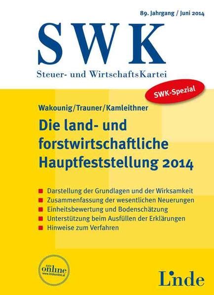 SWK-Spezial Die land- und forstwirtschaftliche Hauptfeststellung 2014 Law