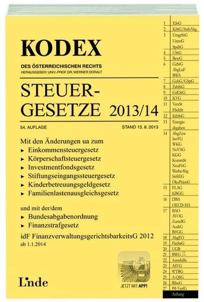 KODEX Steuergesetze 2013/14 (Kodex des Österreichischen Rechts) Law