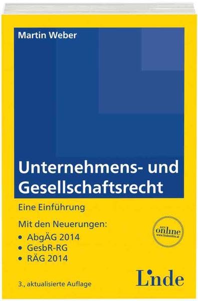 Unternehmens- und Gesellschaftsrecht: Eine Einführung Law
