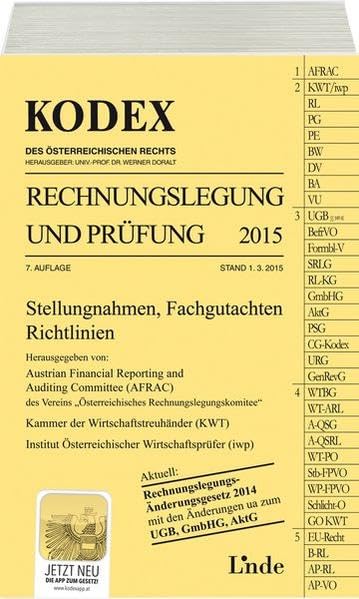 KODEX Rechnungslegung und Prüfung 2015 (Kodex des Österreichischen Rechts) Law