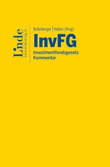 InvFG - Investmentfondsgesetz: Kommentar Law