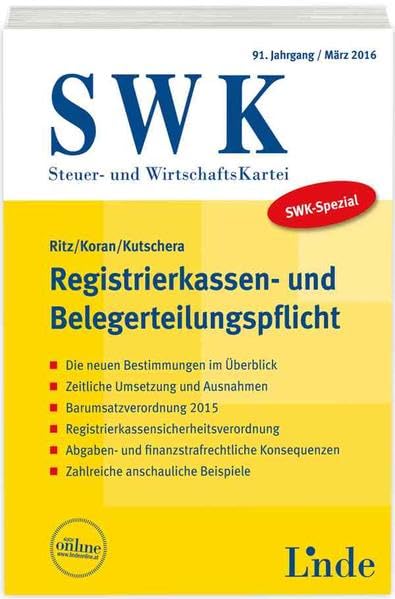 SWK-Spezial Registrierkassen- und Belegerteilungspflicht Law