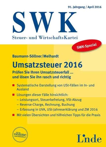 SWK-Spezial Umsatzsteuer 2016 (f. Österreich) book
