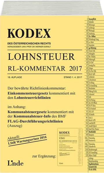 KODEX Lohnsteuer Richtlinien-Kommentar 2017 (Kodex des Österreichischen Rechts) Law