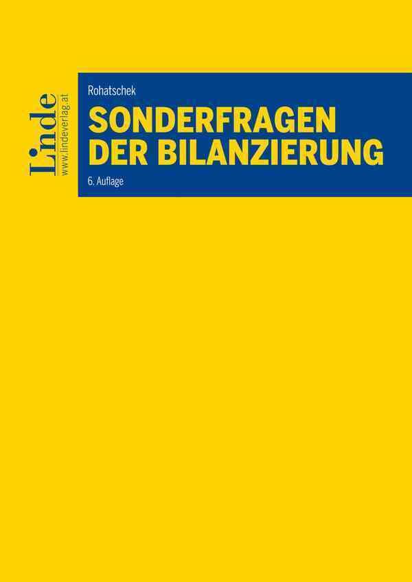 Sonderfragen der Bilanzierung (Linde Lehrbuch) Law
