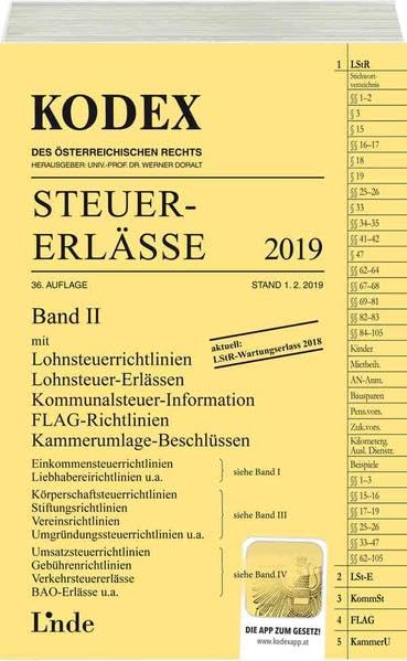 KODEX Steuer-Erlässe 2019, Band II (Kodex des Österreichischen Rechts) Law