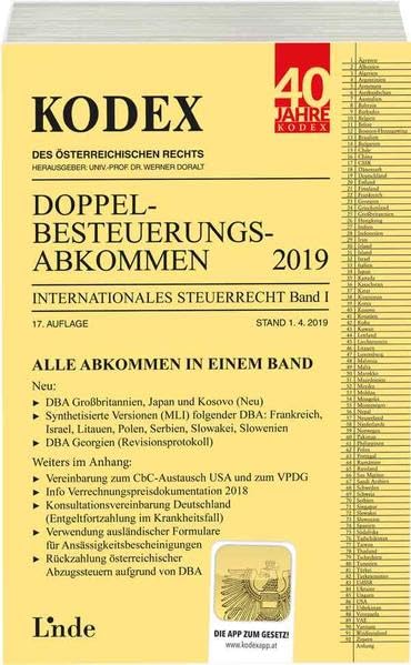 KODEX Doppelbesteuerungsabkommen 2019 (Kodex Internationales Steuerrecht) Law