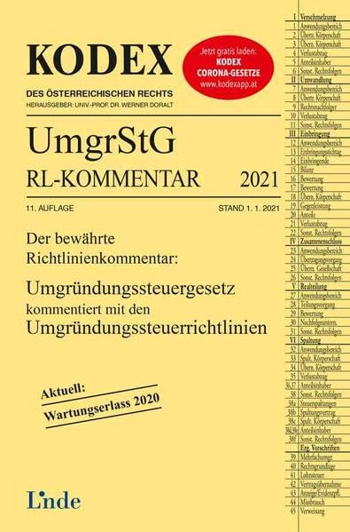 KODEX Umgründungssteuergesetz-Richtlinienkommentar 2021: Der bewährte Richtlinienkommentar book