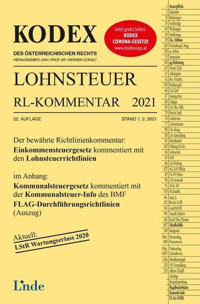 KODEX Lohnsteuer Richtlinien-Kommentar 2021 (Kodex des Österreichischen Rechts) Law