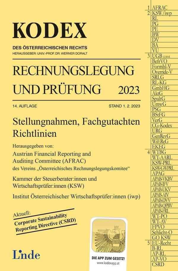 KODEX Rechnungslegung und Prüfung 2023 (Kodex des Österreichischen Rechts) Law