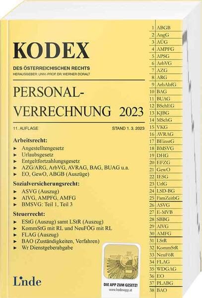 KODEX Personalverrechnung 2023 (Kodex des Österreichischen Rechts) Law
