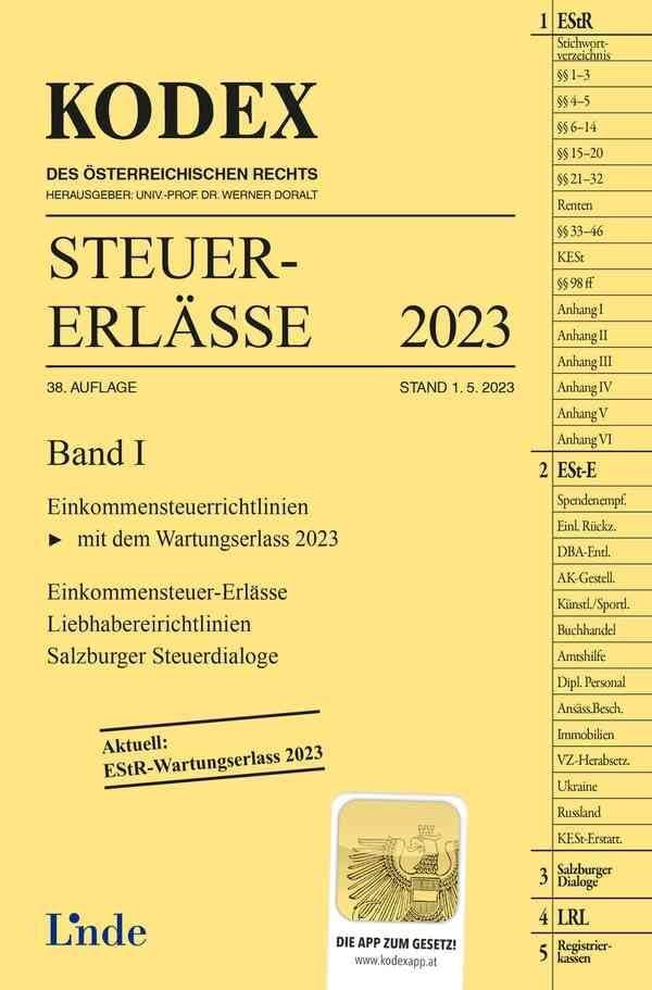KODEX Steuer-Erlässe 2023, Band I book