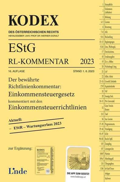 KODEX EStG Richtlinien-Kommentar 2023 (Kodex des Österreichischen Rechts) Law