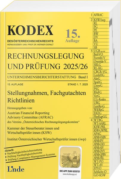 KODEX Rechnungslegung und Prüfung 2025/26 (Kodex des Österreichischen Rechts) Law