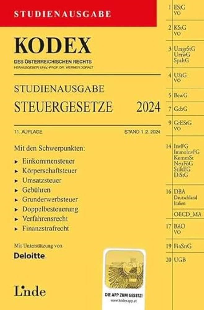 KODEX Studienausgabe Steuergesetze 2024 book