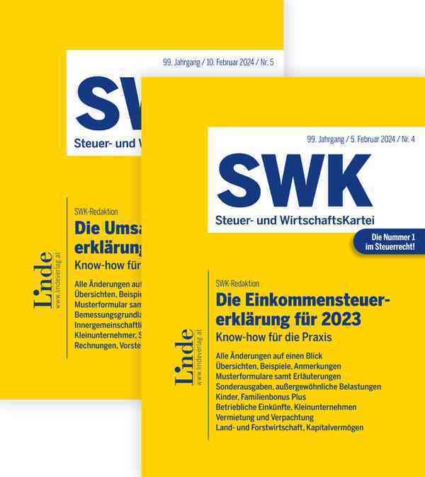 Die Steuererklärungen für 2023 - Band 1 + 2: Band 1: Einkommensteuer | Band 2: Umsatzsteuer Law