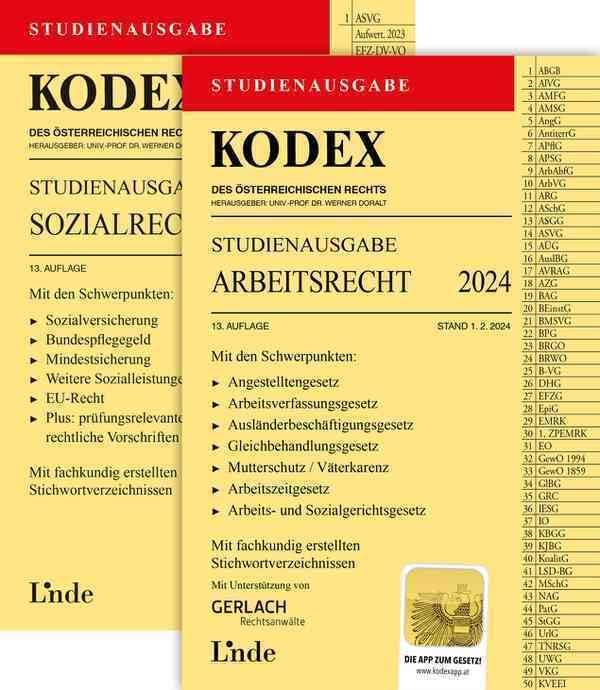 KODEX-Paket Studienausgabe Arbeits- und Sozialrecht 2024 (Kodex Studienausgabe) Law