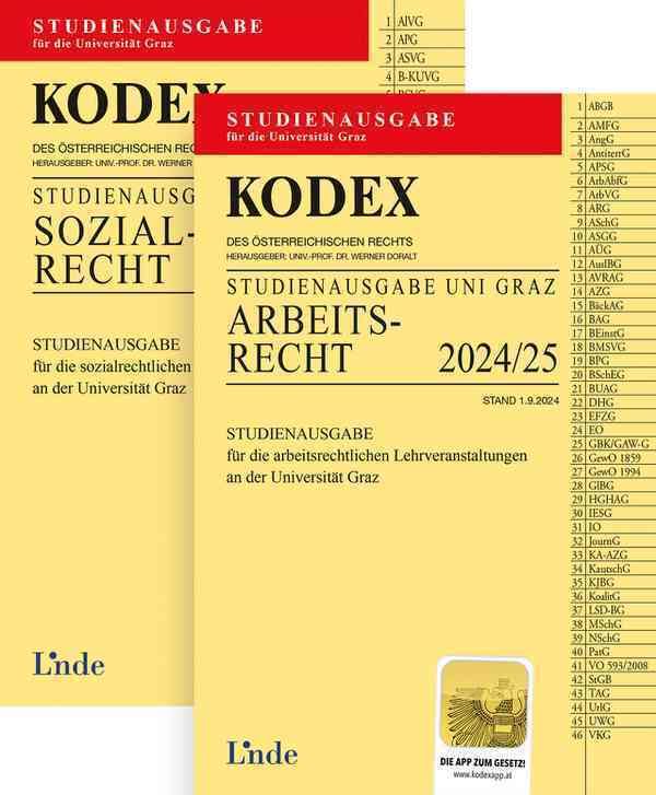 KODEX-Paket Studienausgabe Arbeits- und Sozialrecht Graz 2024/25 (Kodex Studienausgabe) Law